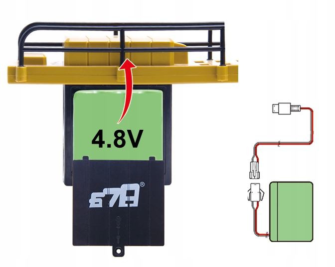 Macara telecomandata copii 128 cm lumini sunete accesorii, casca constructor inclusa, multicolor [8]