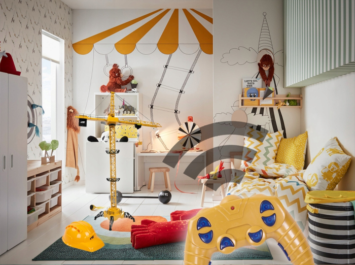Macara telecomandata copii 128 cm lumini sunete accesorii, casca constructor inclusa, multicolor [5]