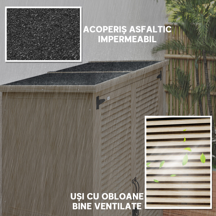  Magazie de Gradina din Lemn, Dulap de Depozitare [5]