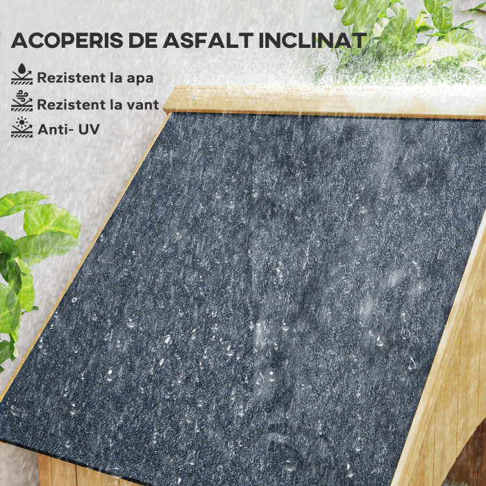  Magazie de Scule de Gradina din Lemn Impermeabila cu Usi si Rafturi, 77.5x54.2x179.5 cm [4]