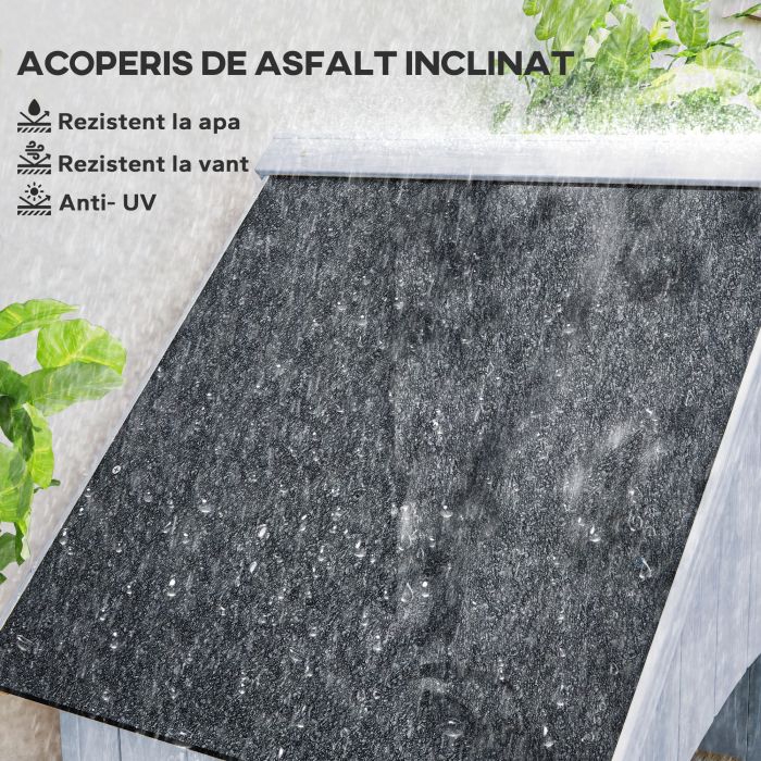  Magazie de Scule de Gradina din Lemn Impermeabila cu Usi si Rafturi, 77.5x54.2x179.5 cm [4]