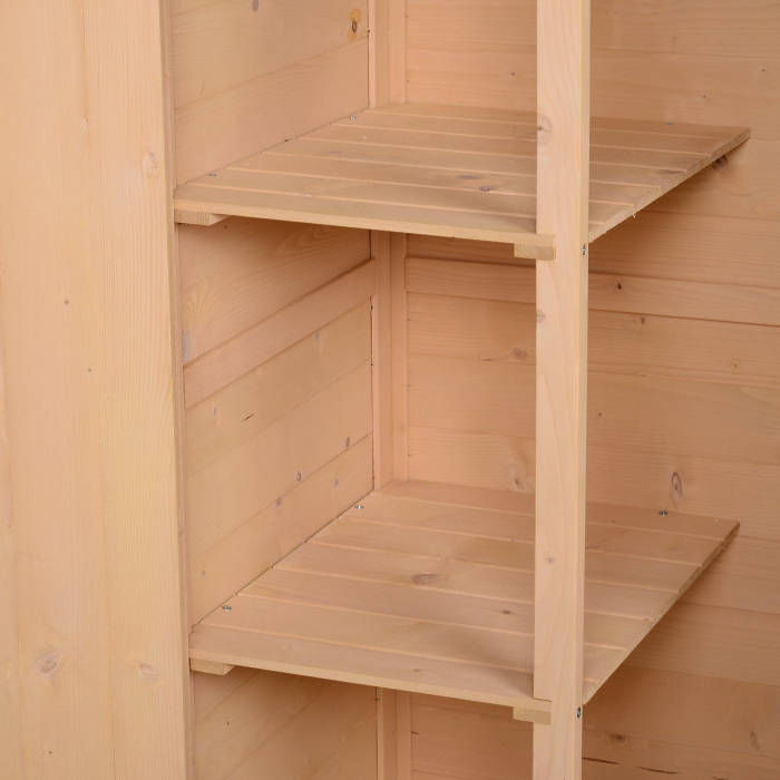  Magazie de Scule pentru Exterior din lemn de brad 75x56x115 cm [9]