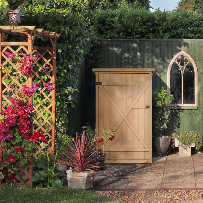  Magazie de Scule pentru Exterior din lemn de brad 75x56x115 cm [7]