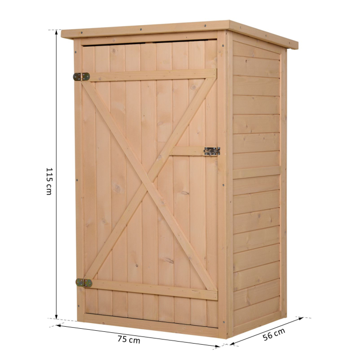  Magazie de Scule pentru Exterior din lemn de brad 75x56x115 cm [3]