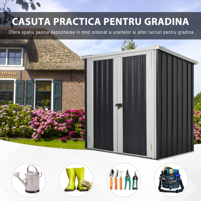  Magazie Otel 147×86×134 cm - Cu Usi Duble si Sistem Blocare [6]