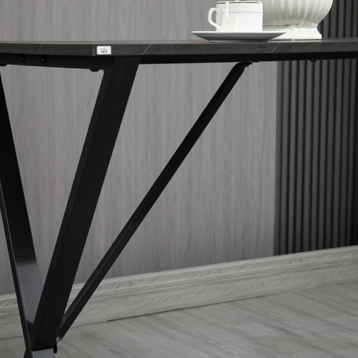  Masa Bar 120 cm - Blat Marmura, 4 Persoane, Design Modern [8]