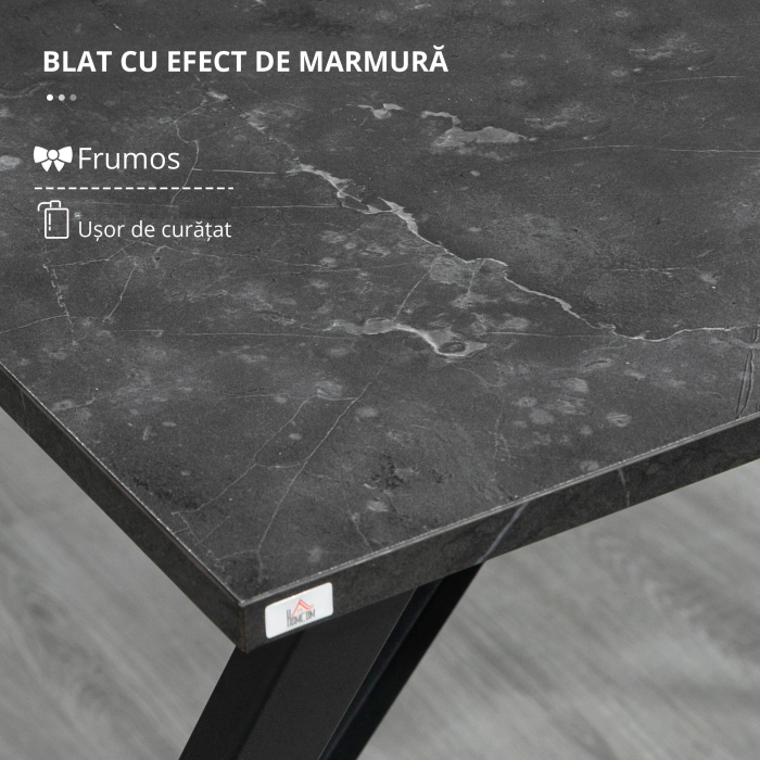  Masa Bar 120 cm - Blat Marmura, 4 Persoane, Design Modern [6]