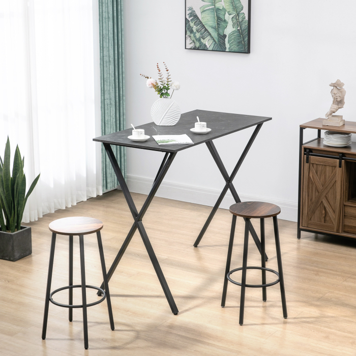  Masa Bar 120 cm - Blat Marmura, 4 Persoane, Design Modern [2]