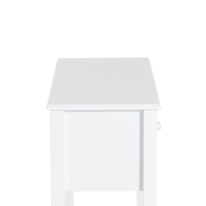  Masa Consola Moderna cu 3 Sertare, Consola de Intrare din MDF, pentru Hol, Sufragerie, 100x32x85 cm, Alb [8]