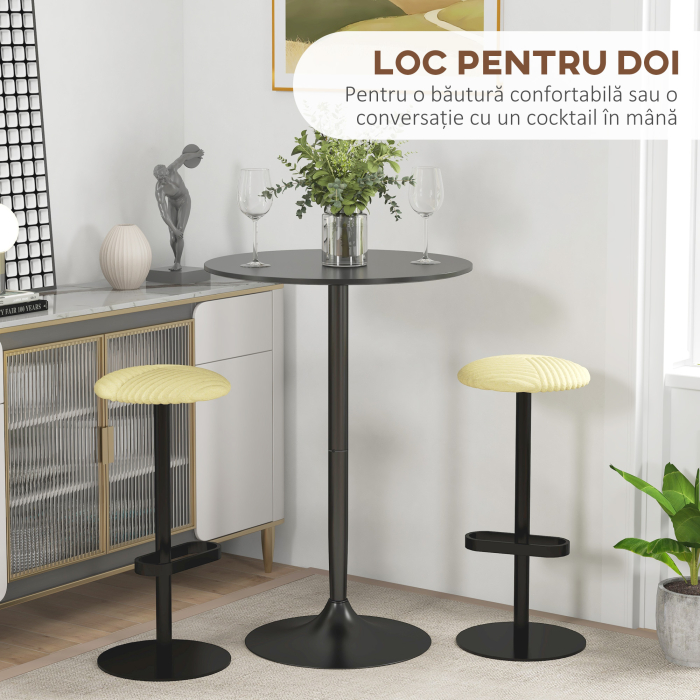  Masa De Bucatarie Moderna Inalta, Cadru De Otel [4]