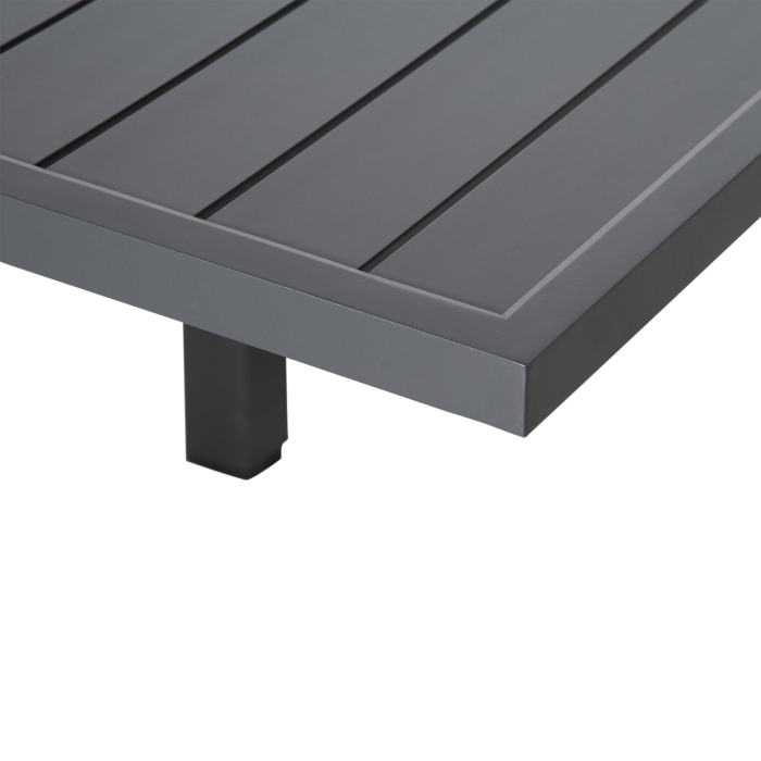 Masa de Gradina Extensibila  pentru 8-10 Persoane cu Structura din Aluminiu, 135-270x90x75cm, Gri [9]