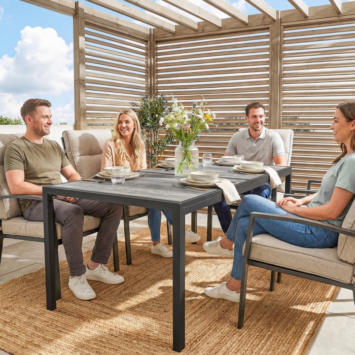  Masa de gradina exterior pentru 6 persoane, balcon pentru terasa, pentru dining in aer liber [9]