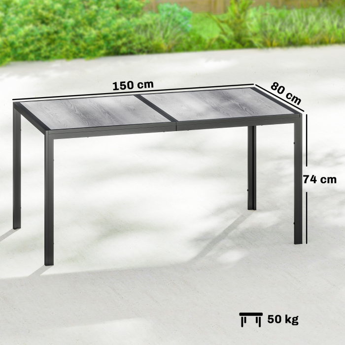  Masa de gradina exterior pentru 6 persoane, balcon pentru terasa, pentru dining in aer liber [3]