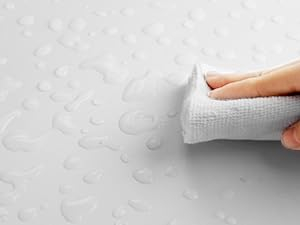 Masa de toaleta cu taburet si oglinda, iluminare LED reglabila, 6 sertare, 98x40x145 cm, alb [11]