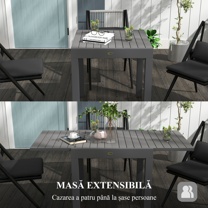 Masa Extensibila pentru Terasa , cu 4-6 Locuri, 81-162 cm [4]