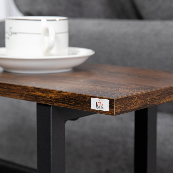  Masa laterala cu geanta de depozitare, masa de pat cu cadru din otel pentru spatii mici [9]