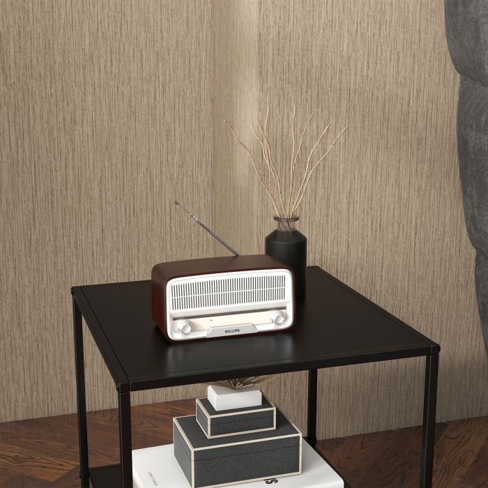  Masa Laterala Masa de Capat Industriala cu Depozitare pe Nivele Masa de Efect Clasic cu Cadru din Otel Negru [6]