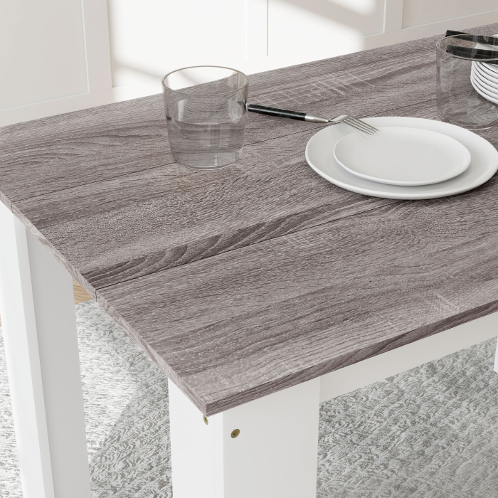  Masa Moderna de Dining pentru 4-6 Persoane 120x69x75 cm Gri si Alb [9]