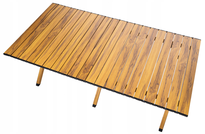 Masa pentru camping cu sistem de pliere rapida, cadru metalic otel, 118x60x45cm, maro [9]