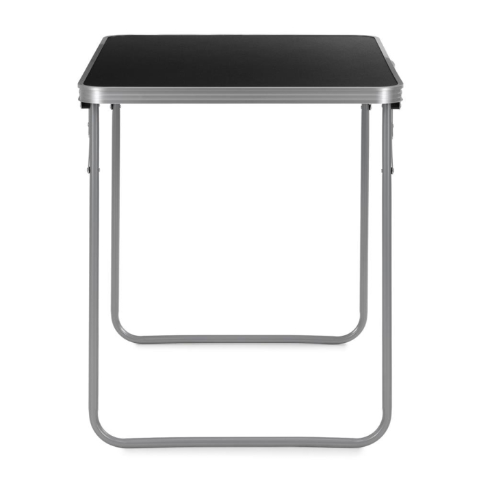 Masa pliabila camping cu maner transport, blat MDF si cadru aluminiu, 80x60x70 cm, argintiu si negru [12]