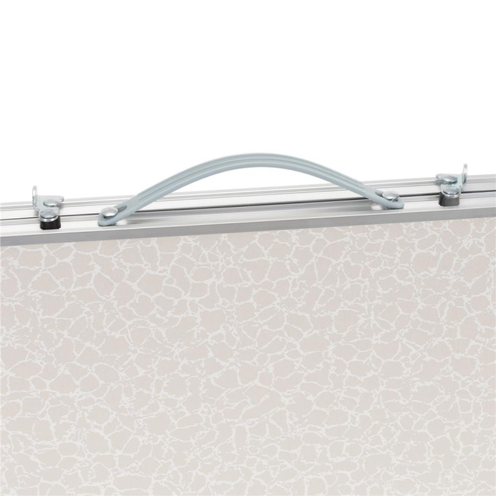 Masa pliabila camping sau picnic joasa cu maner transport, blat MDF si cadru aluminiu, 62x40x25 cm, gri [15]