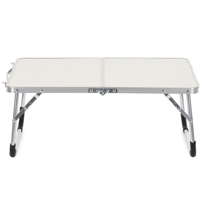 Masa pliabila camping sau picnic joasa cu maner transport, blat MDF si cadru aluminiu, 62x40x25 cm, gri [21]