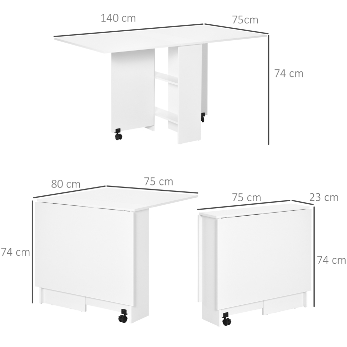  Masa Pliabila cu Etajera Integrata si Roti [3]