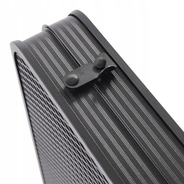 Masa pliabila metalica pentru gradina sau drumetie, 80x40x66cm, inaltime reglabila, neagra [9]