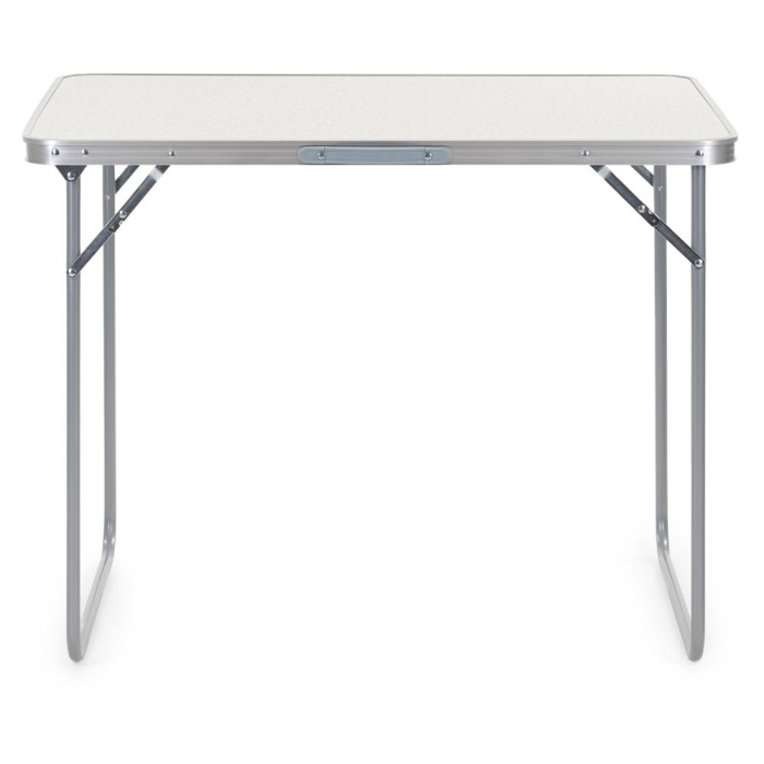 Masa pliabila pentru camping, cu maner transport, blat MDF si cadru aluminiu, 90x60x70 cm, gri [21]