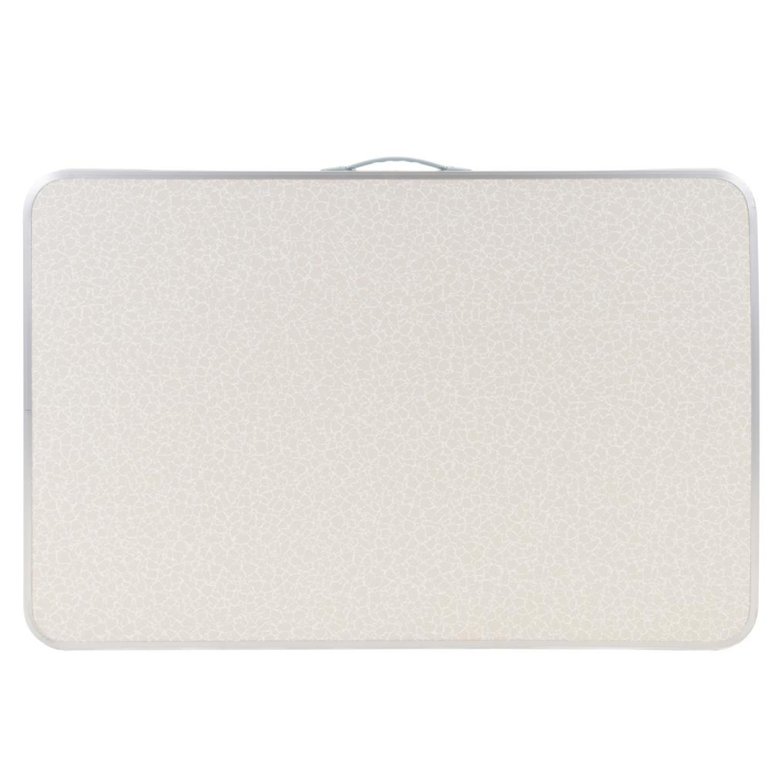 Masa pliabila pentru camping, cu maner transport, blat MDF si cadru aluminiu, 90x60x70 cm, gri [8]