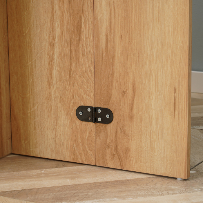  Masa pliabila pentru economisirea spatiului, masa de bucatarie si sufragerie din lemn 90x60x74cm, stejar [9]