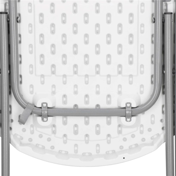 Masa pliabila rotunda pentru gradina sau catering 75x80 cm, HDPE si metal, alb [12]