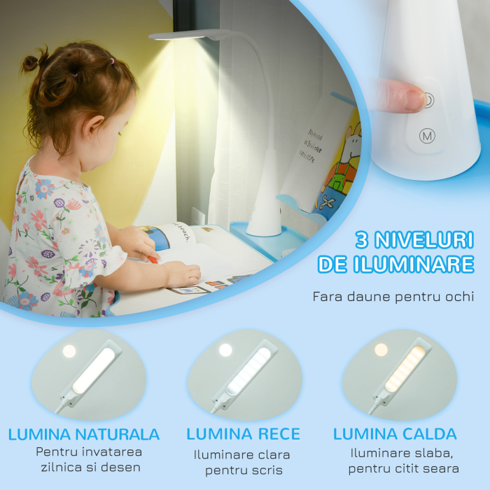  Masa si Scaun Reglabil pentru Copii 6-12 ani [8]