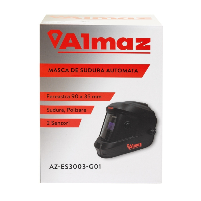 Masca De Sudura Almaz AZ-ES3003-G01, Automata, Fereastra 90X35mm, 2 Senzori, Sudura, Polizare [3]