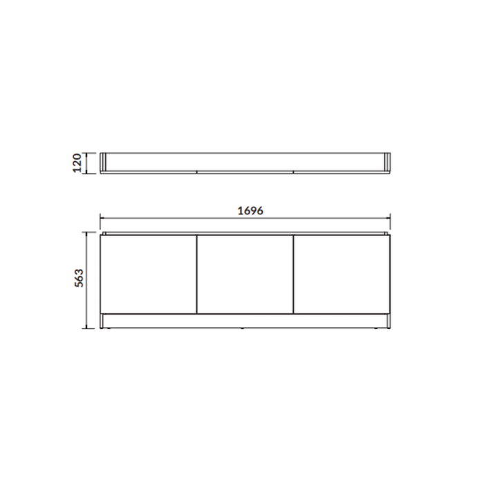 Masca frontala cada Cersanit Smart, 170 cm, cu depozitare, alb [2]