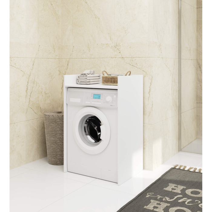 Masca pentru masina de spalat cu polita, PAL laminat, 64x50x98 cm, alb [5]