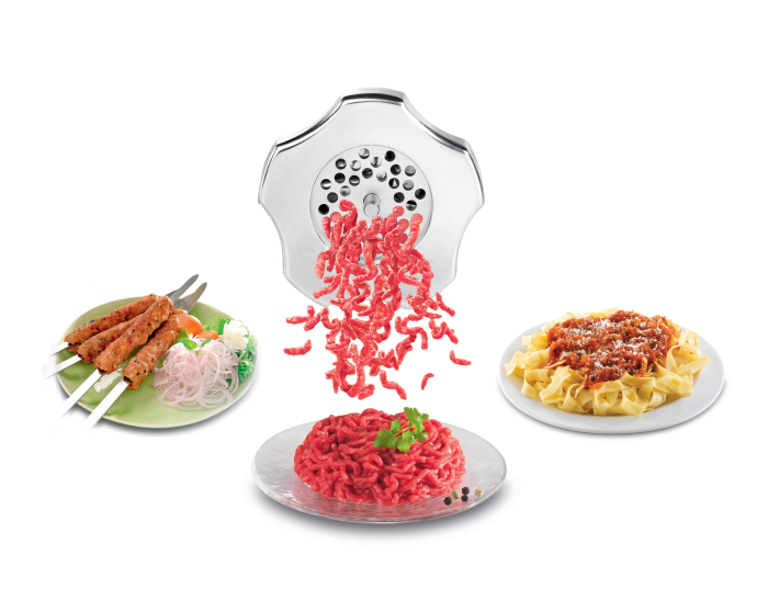 Masina de tocat carne HV8  Plus 9 in 1 NE688837, 2200 W, 3 site inox, 6 accesorii, functia Reverse, gri [4]