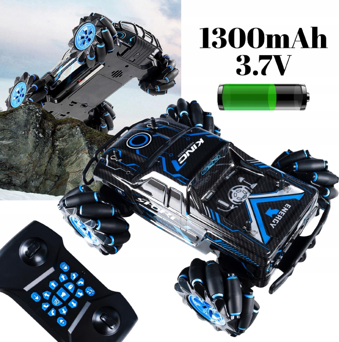 Masina teren 4x4 telecomandata role laterale drift gesturi, 27x22x13 cm, viteza 20 kmh, negru [10]