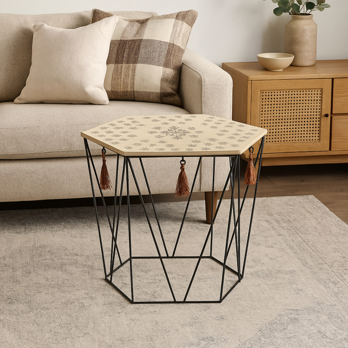 Masuta cafea octogonala Atmosphera Kumi, 44x38x40 cm, negru [7]