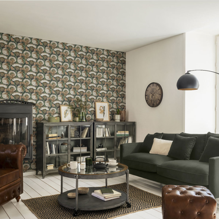 Masuta cafea rotunda Atmosphera Baris Chrono cu blat ceas, 95x47 cm, negru [7]