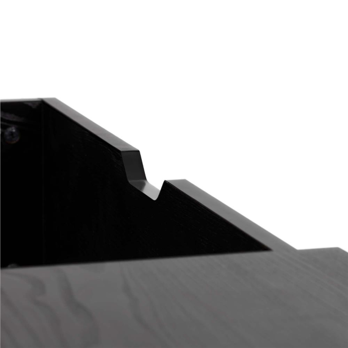 Masuta de cafea cu blat rabatabil si spatiu de depozitare, cadru metalic si PAL, 100x50x43 cm, negru [19]