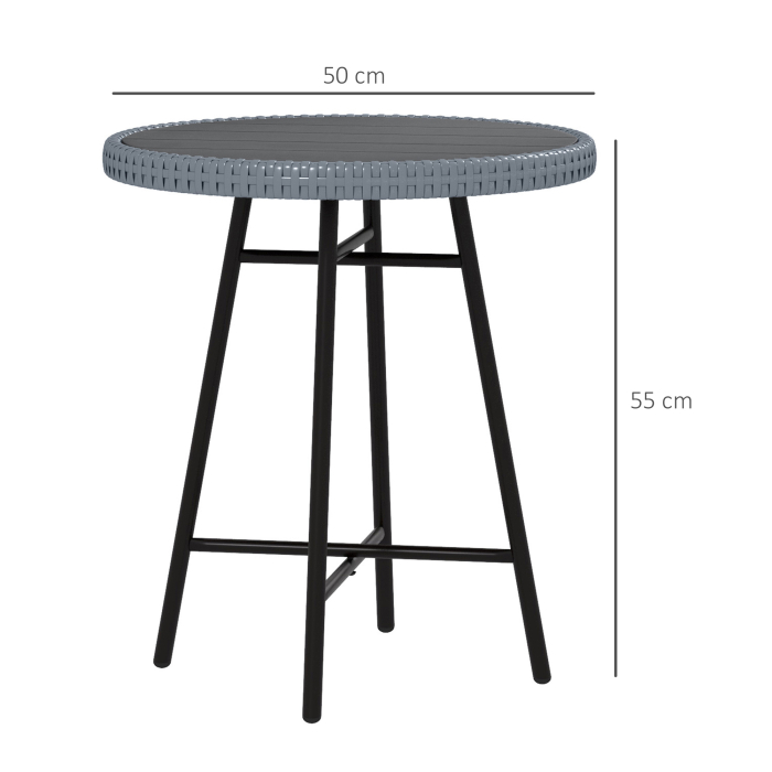  Masuta de cafea pentru exterior din lemn plastifiat, Gri [3]
