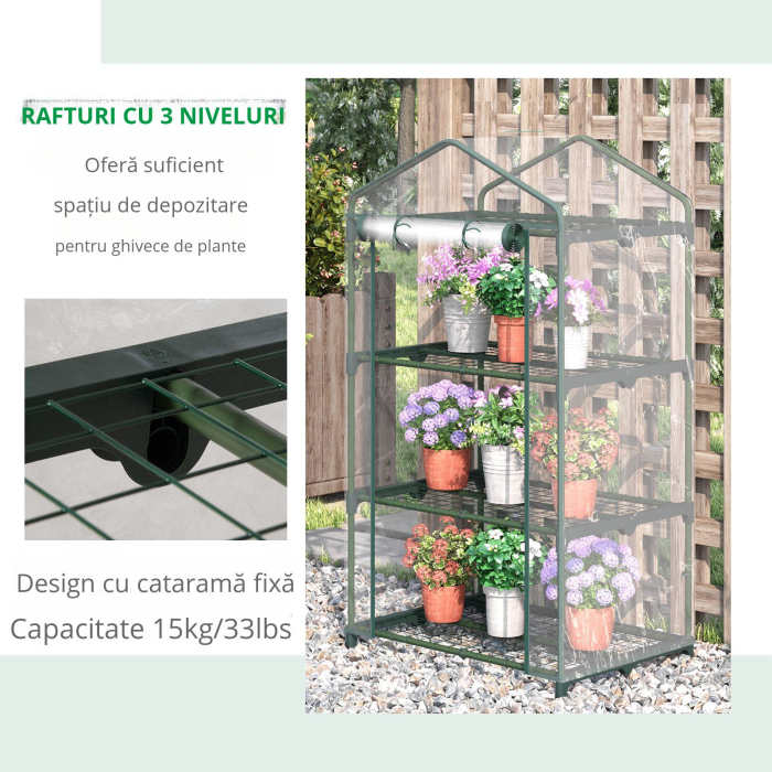  Mini Sera de Gradina cu Invelis din Plastic [4]