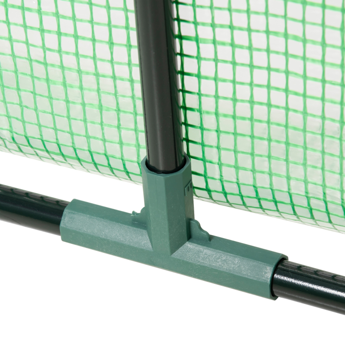  Mini sera de gradina, Sera compacta cu 3 ferestre rulou, protectie PE Anti-UV si cadru din otel, pentru plante, legume si fructe, 180×60×60 cm [9]