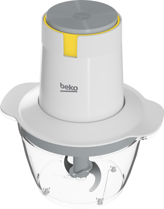Mini tocator Beko CHP62522W, 500 W, 0.5 L, 1 viteza, 2 cutite otel inoxidabil, Alb [2]