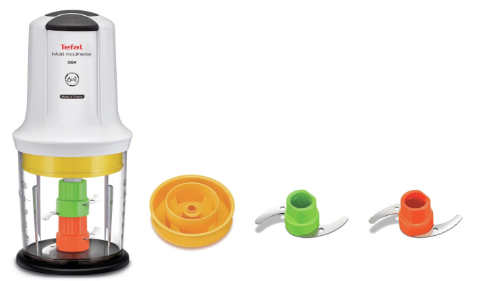 Minitocator Multi Moulinette 6 in 1 MQ723138, 500 W, 6 functii, 4 lame, accesoriu sosuri, alb [2]
