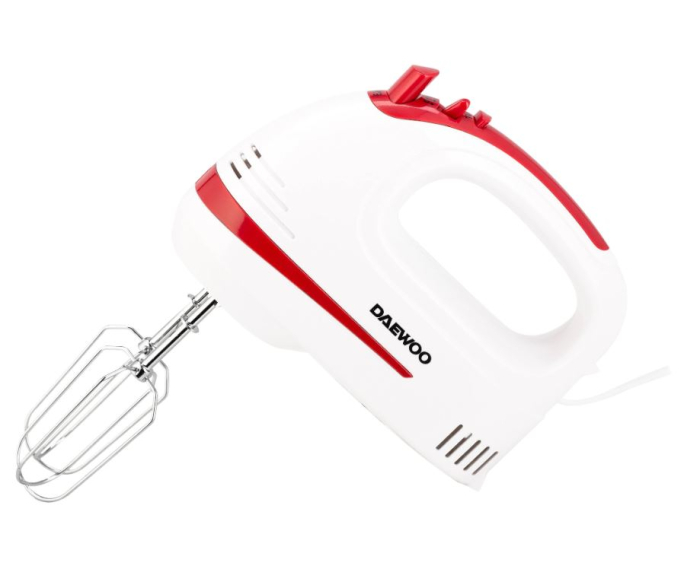 Mixer cu bol Daewoo DHM100W, 300 W, 2 l, 1.6 kg, 5 viteze, 2 accesorii, 1 accesorii, functie turbo, Alb [3]