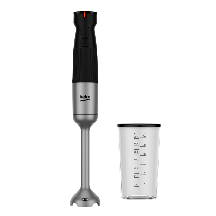 Mixer de mana Beko HBA81762BX, 3in1, 750 W, capacitate 1 l, viteza variabila, 4 functii, 2 cutite, negru / inox [2]