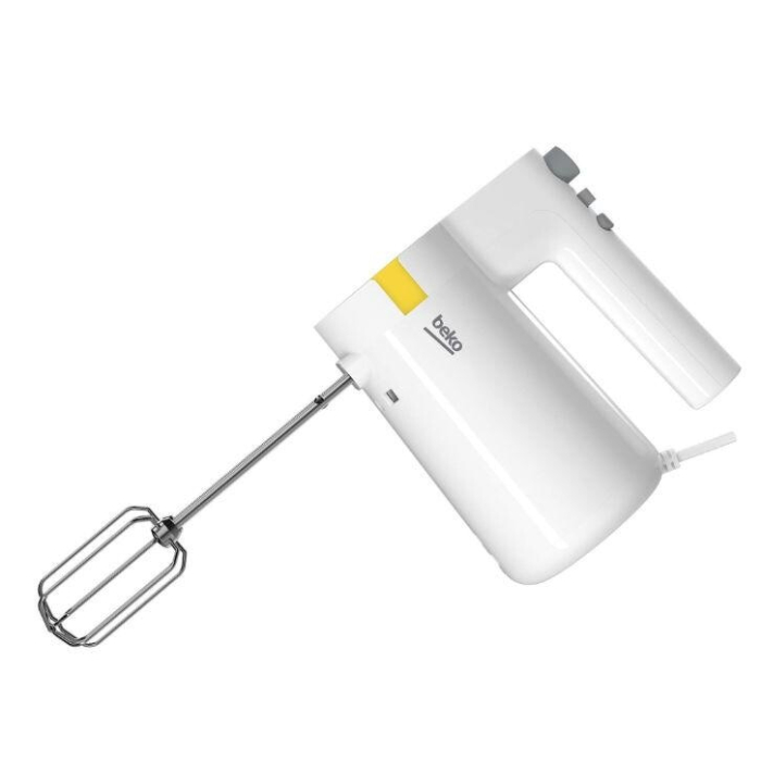 Mixer de mana Beko HMM62404W, 425 W, 5 viteze, functie Turbo, accesorii inox pentru mixat si framantat, alb [3]