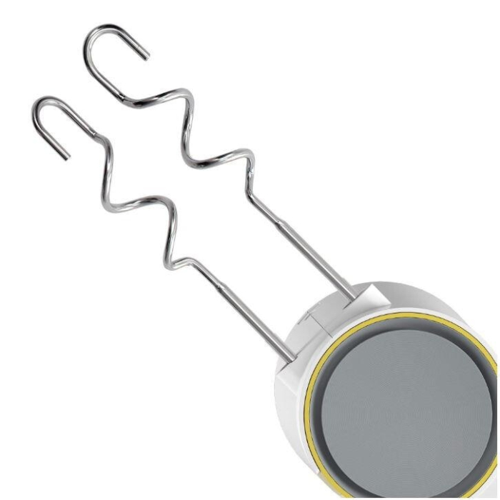 Mixer de mana Beko HMM62404W, 425 W, 5 viteze, functie Turbo, accesorii inox pentru mixat si framantat, alb [2]